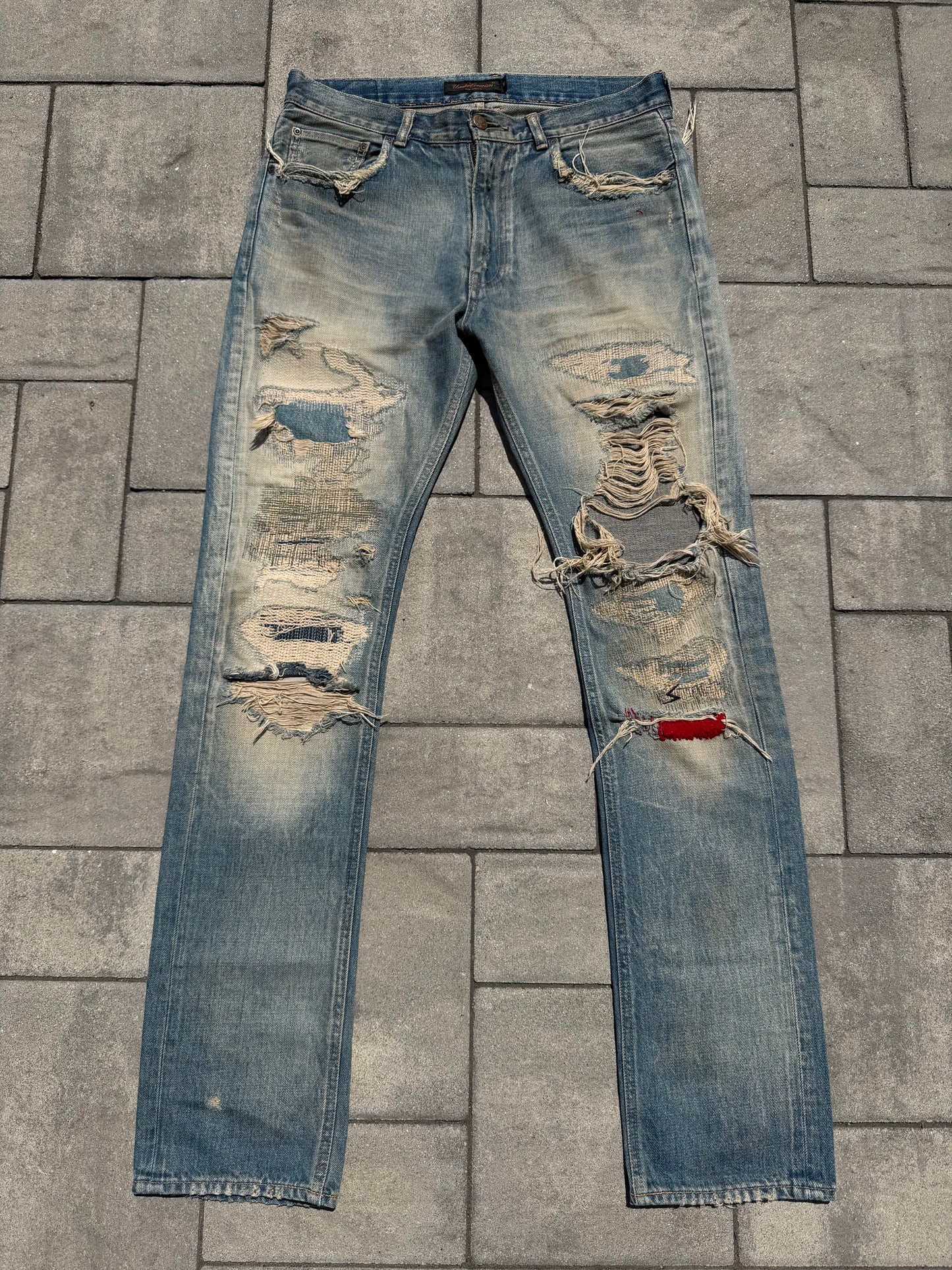 AW04 Undercover Red Yarn 68 Denim