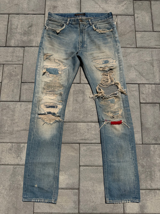 AW04 Undercover Red Yarn 68 Denim