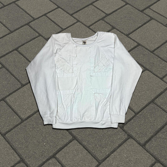 Miju Repairs White Union Jack Sweatshirt