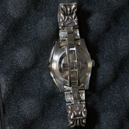 Alabaster Industries Black Spiderweb Silver Watch