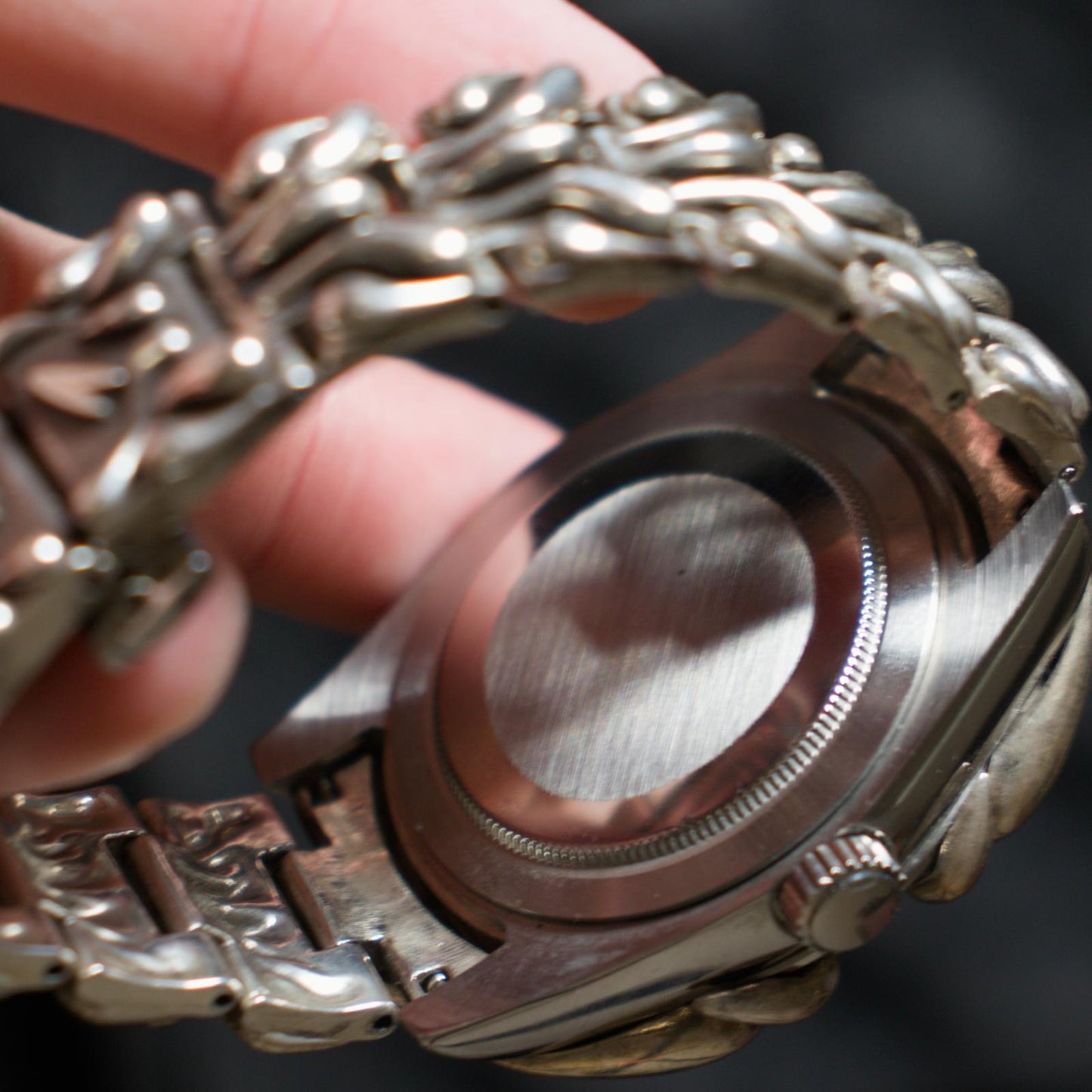 Alabaster Industries Black Spiderweb Silver Watch