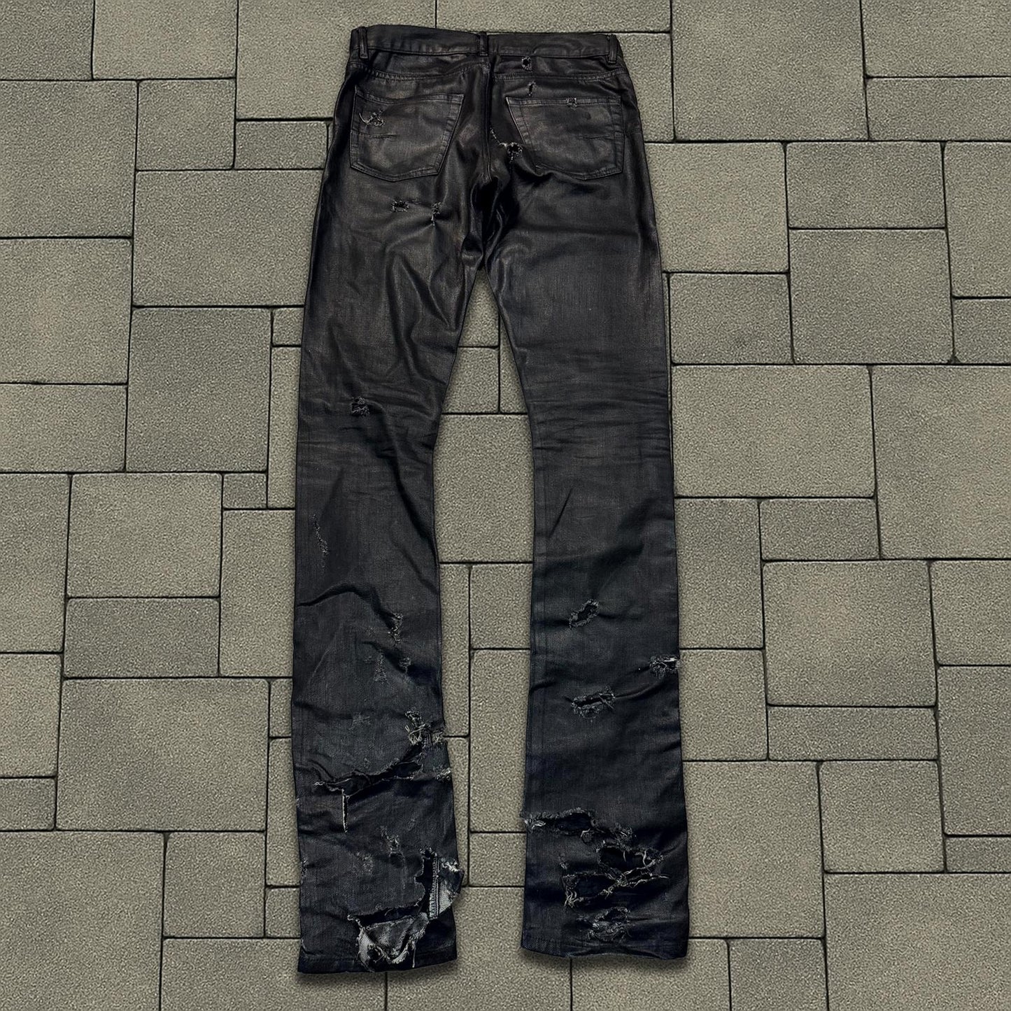 SS04 Dior Homme Waxed Strip Denim