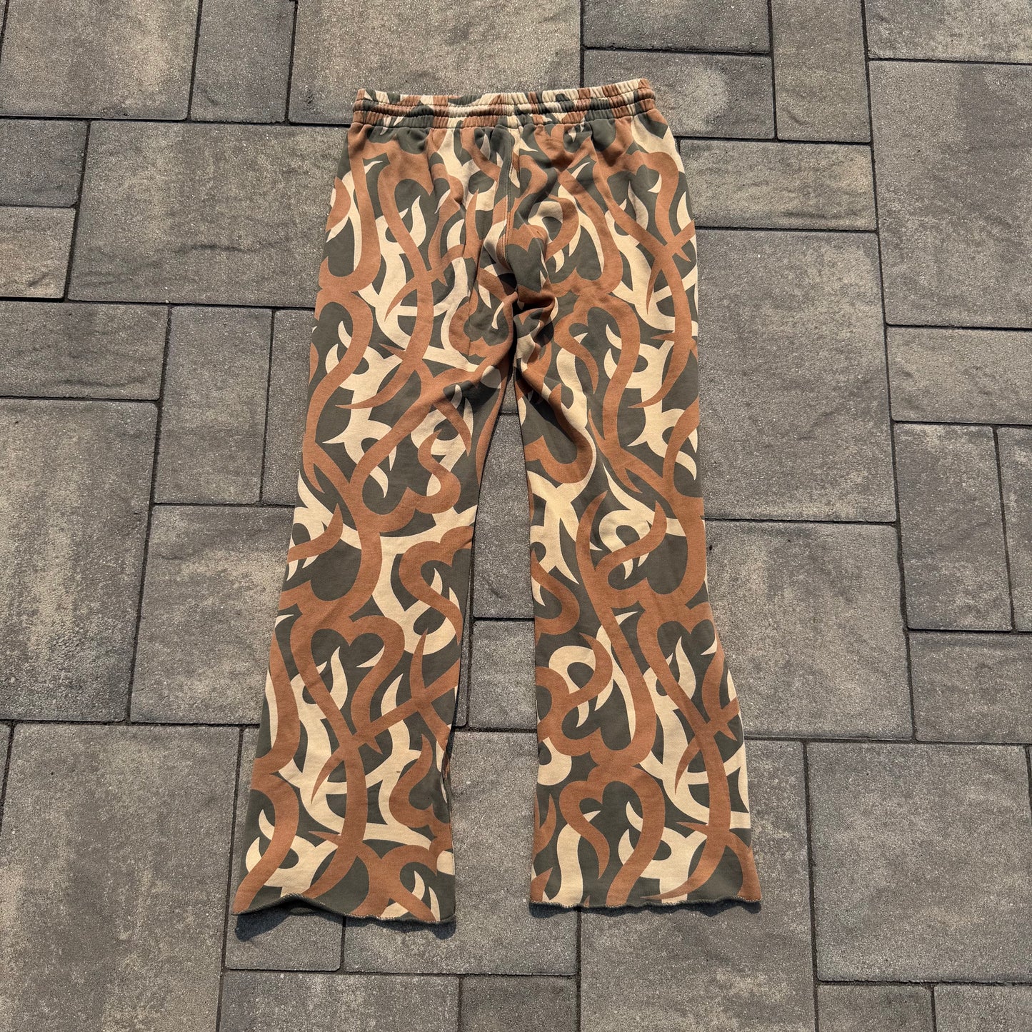 AW04 Number Nine Green Tribal Sweatpants