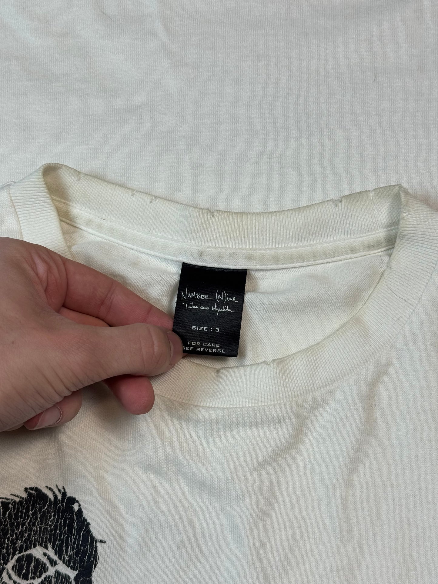 SS04 Number Nine White Skeleton Man Tee