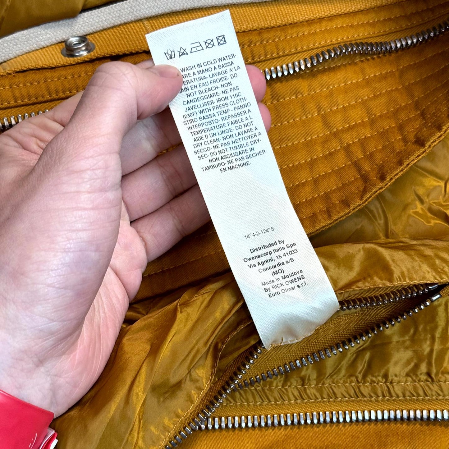 SS19 Rick Owens Orange Exploder Windbreaker