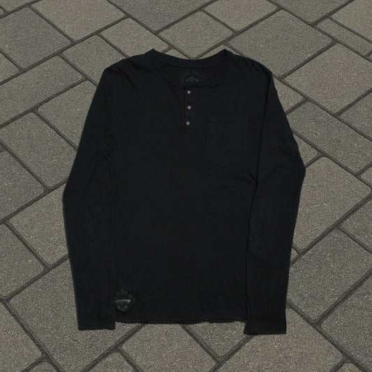 Chrome Hearts Leather Patch Henley Shirt