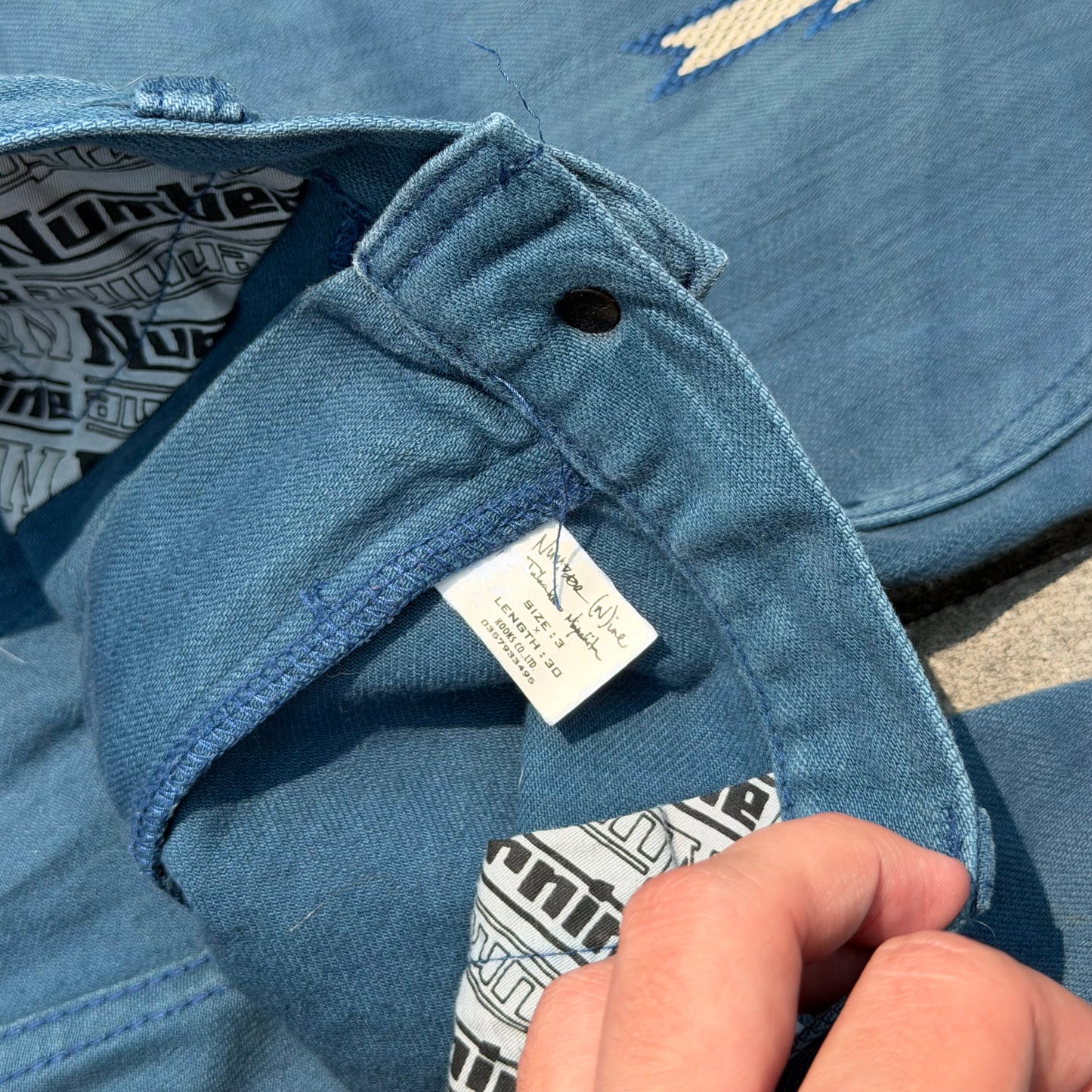 AW05 Number Nine Ortega Pain Denim