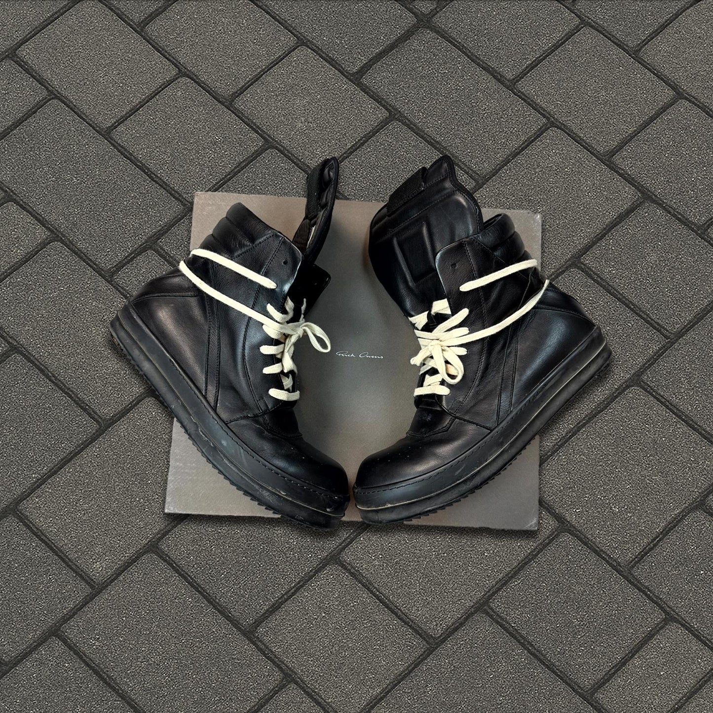 FW15 Rick Owens Black Geobaskets