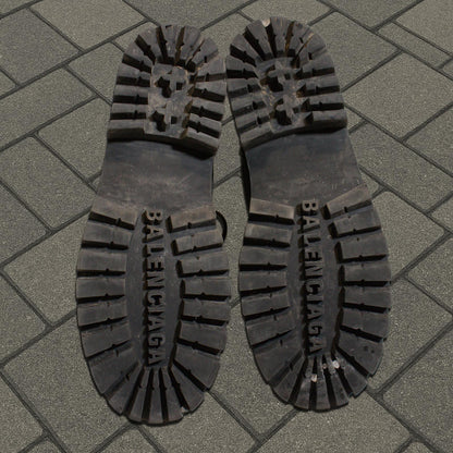 Balenciaga Black Canvas Strike Boots