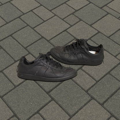 Maison Margiela Black Waxed Gat Sneaker