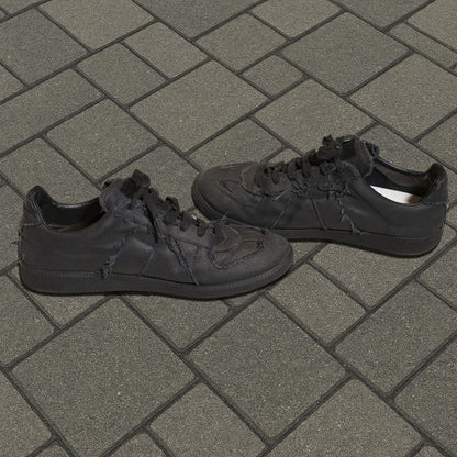 Maison Margiela Black Waxed Gat Sneaker