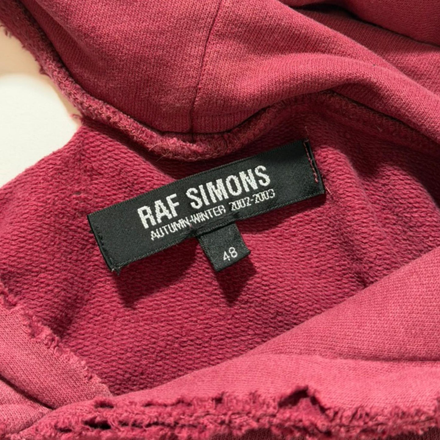 AW02 Raf Simons Red Virginia Creeper Roots Hoodie