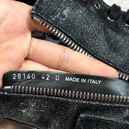 Rick Owens Black Waxed Megatooth Boots