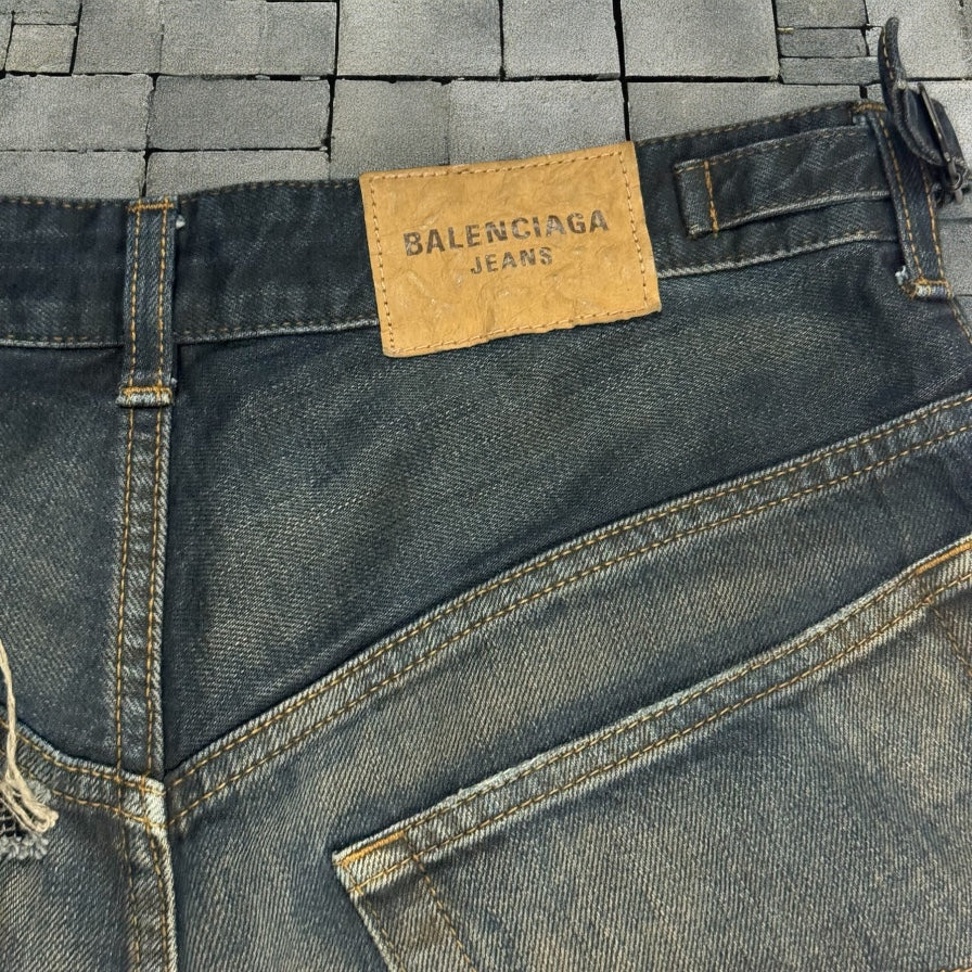 FW22 Balenciaga Mudwash Skater Denim