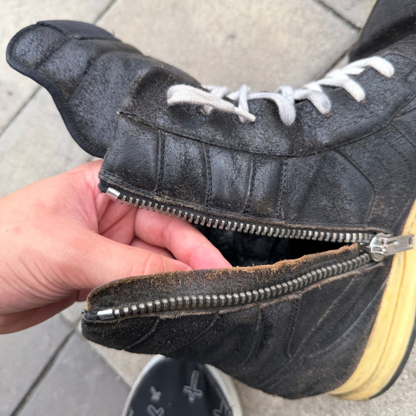 SS08 Rick Owens Blistered Leather Dunks