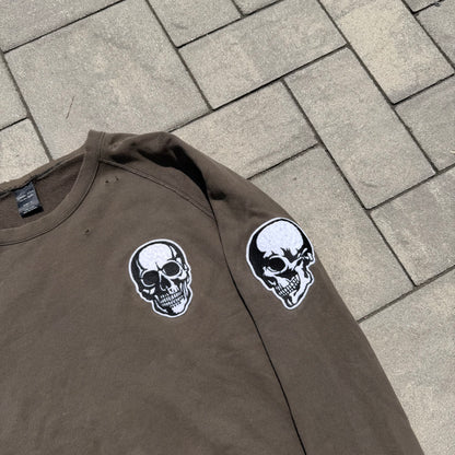 SS04 Number Nine Brown Skull Crewneck