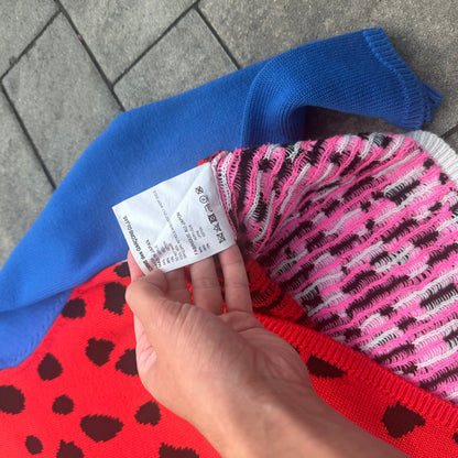 SS18 Comme Des Garcons Red Leopard Knit