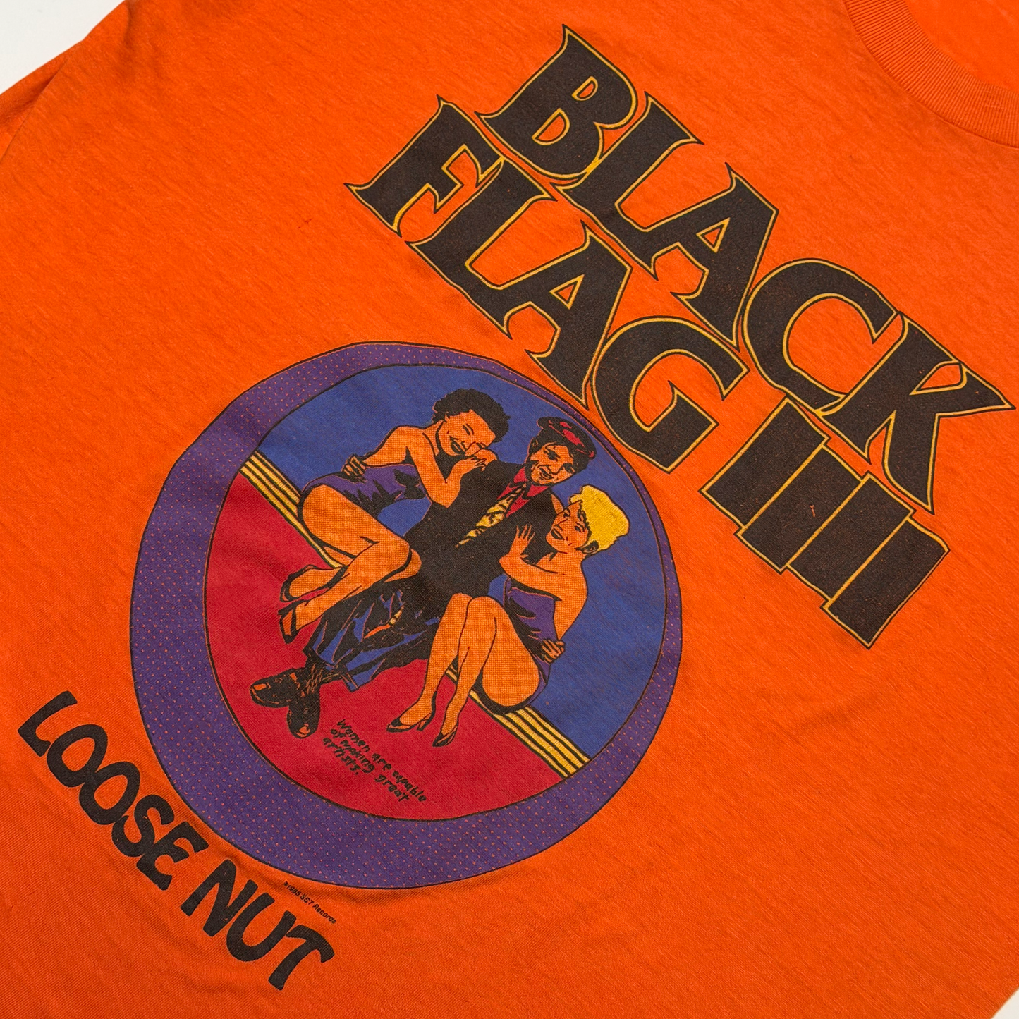 1985 Black Flag Orange Loose Nut Tee
