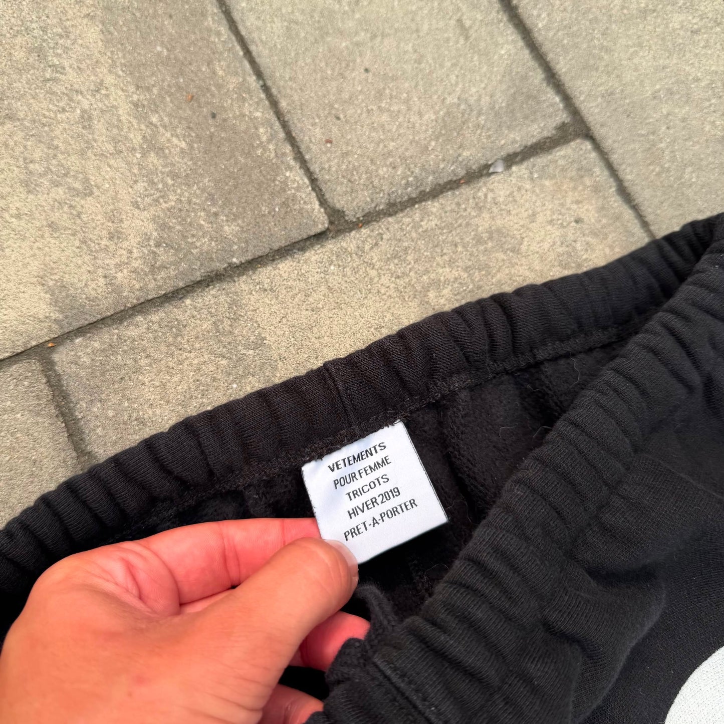 Vetements Logo Sweatpants Black