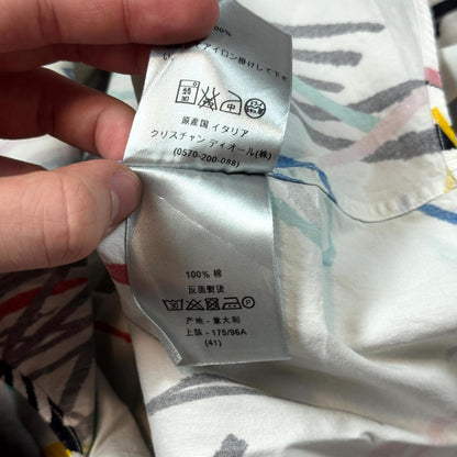 SS15 Dior Homme White Scribble Button Up Shirt