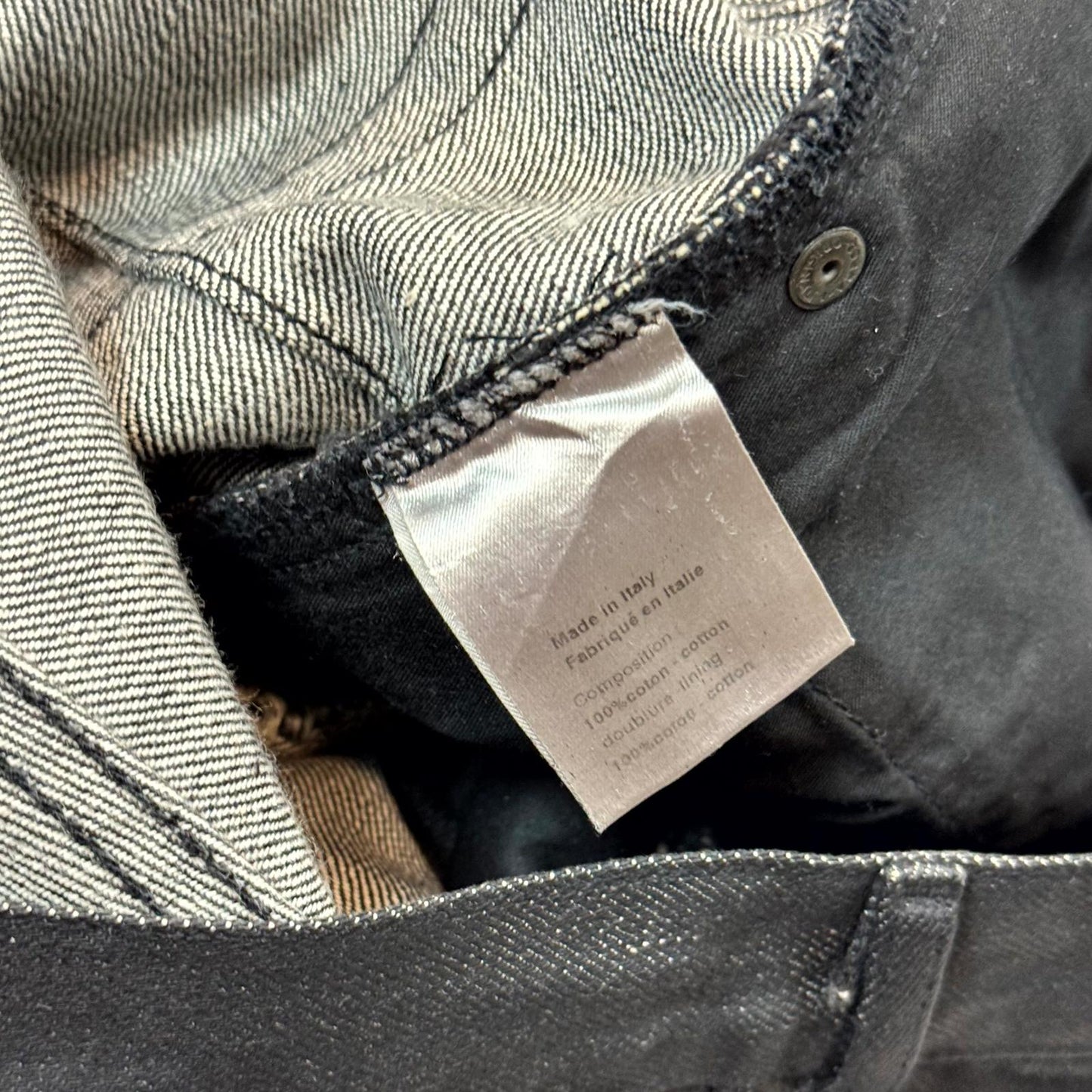 SS04 Dior Homme Waxed Strip Denim