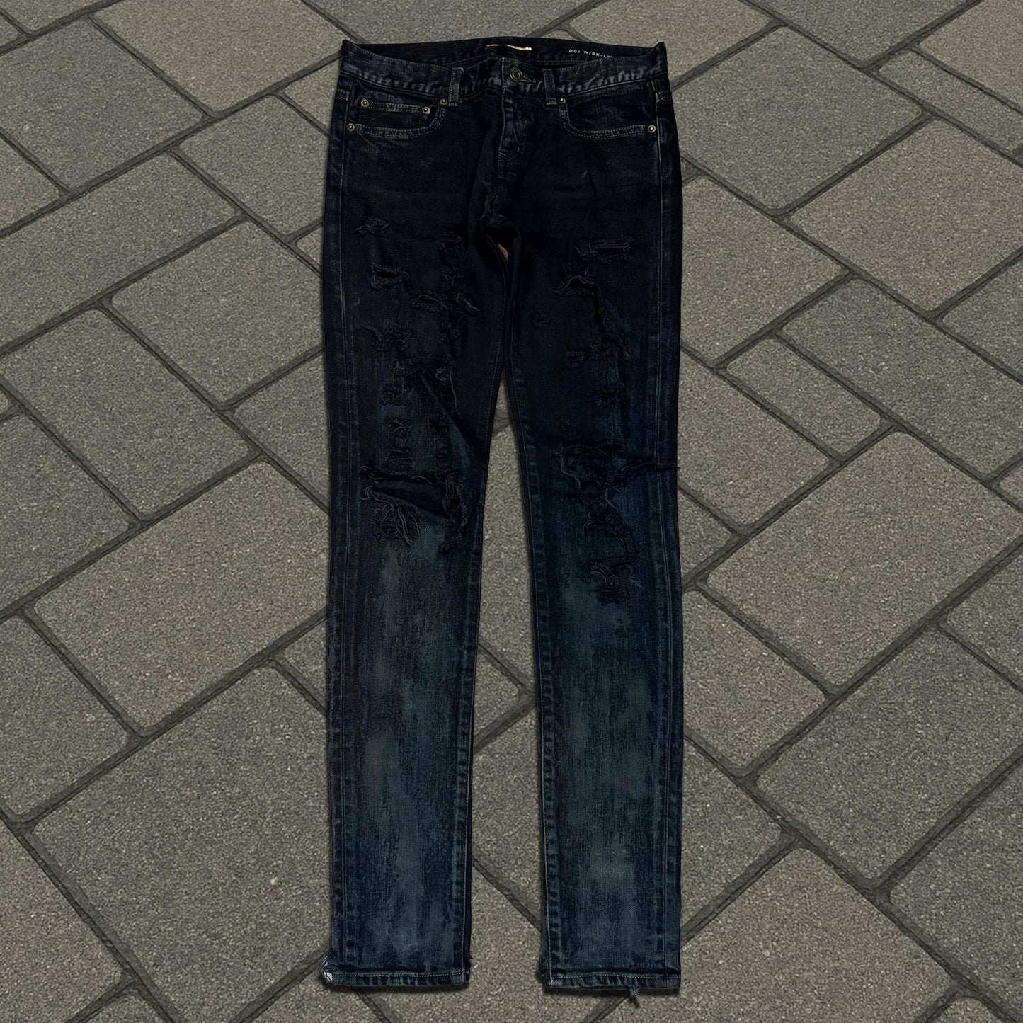 FW13 Saint Laurent Paris Oil Crash D01 Denim