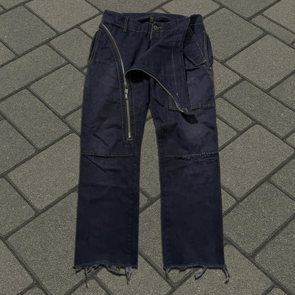 SS07 Rick Owens Counterstitch Double Layered Aircut Denim
