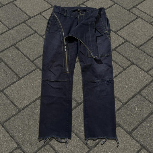 SS07 Rick Owens Counterstitch Double Layered Aircut Denim