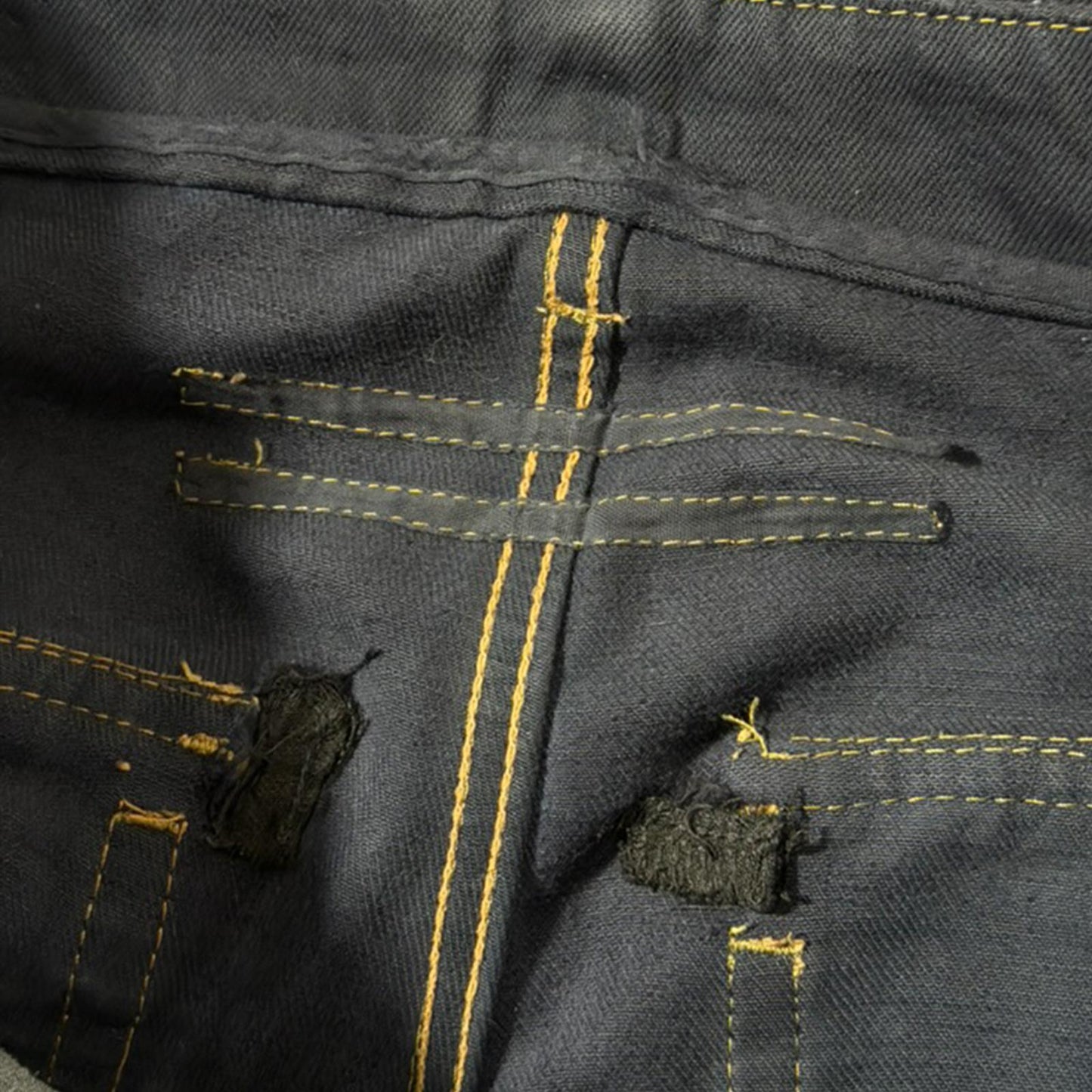 SS07 Rick Owens Counterstitch Double Layered Aircut Denim