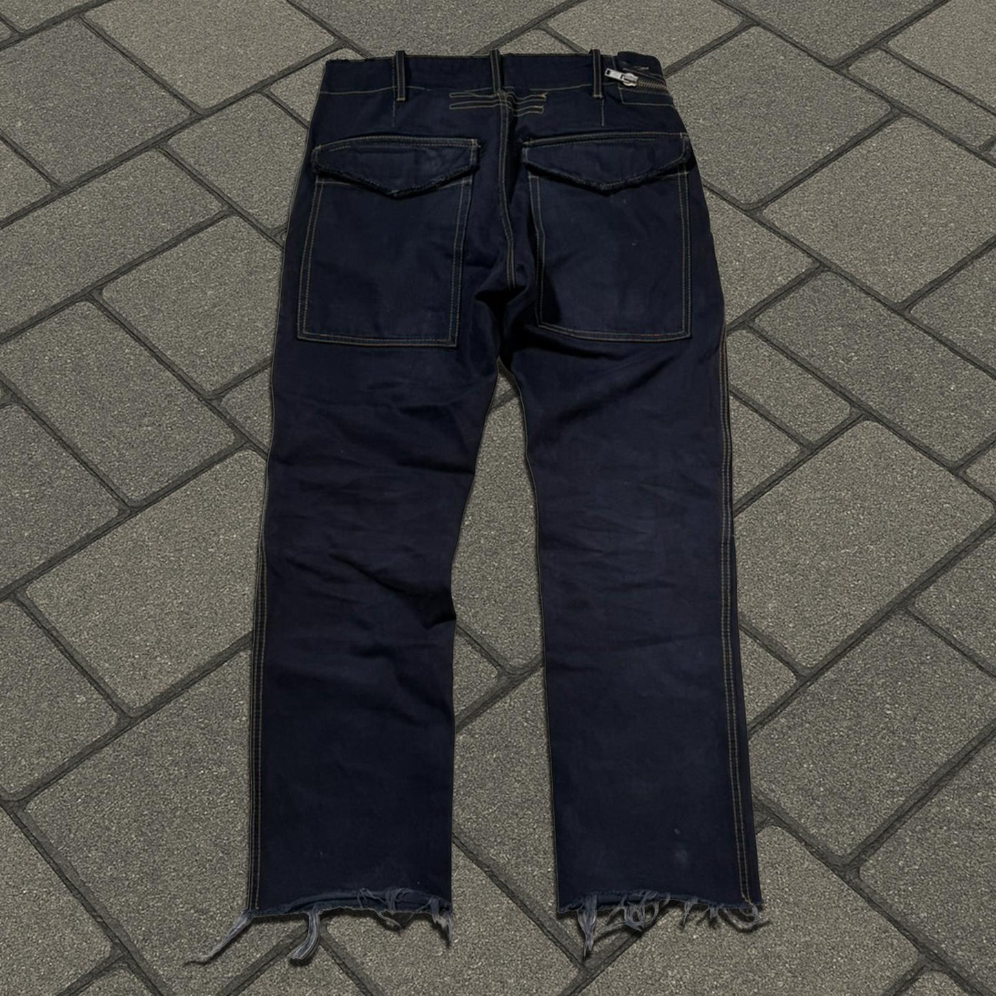SS07 Rick Owens Counterstitch Double Layered Aircut Denim