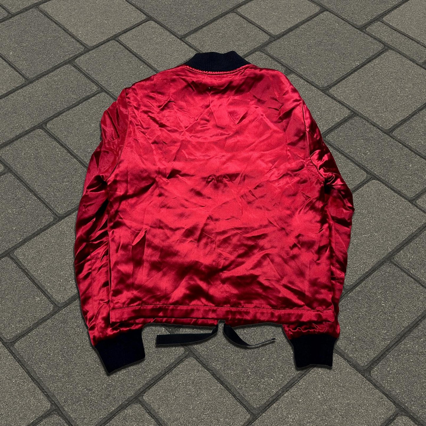 2019 Saint Laurent Paris Red Studded Silk Jacket