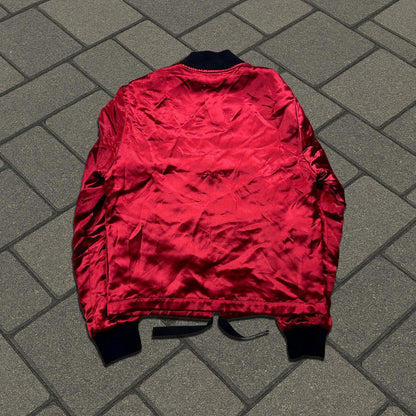 2019 Saint Laurent Paris Red Studded Silk Jacket