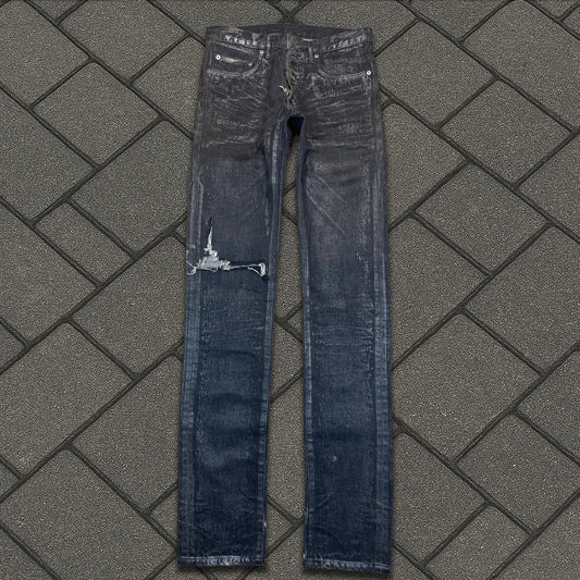 AW05 Dior Homme Black Waxed Denim