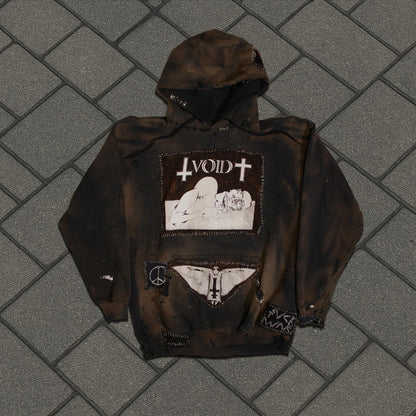 Thrashed Punk Patchwork Hoodie