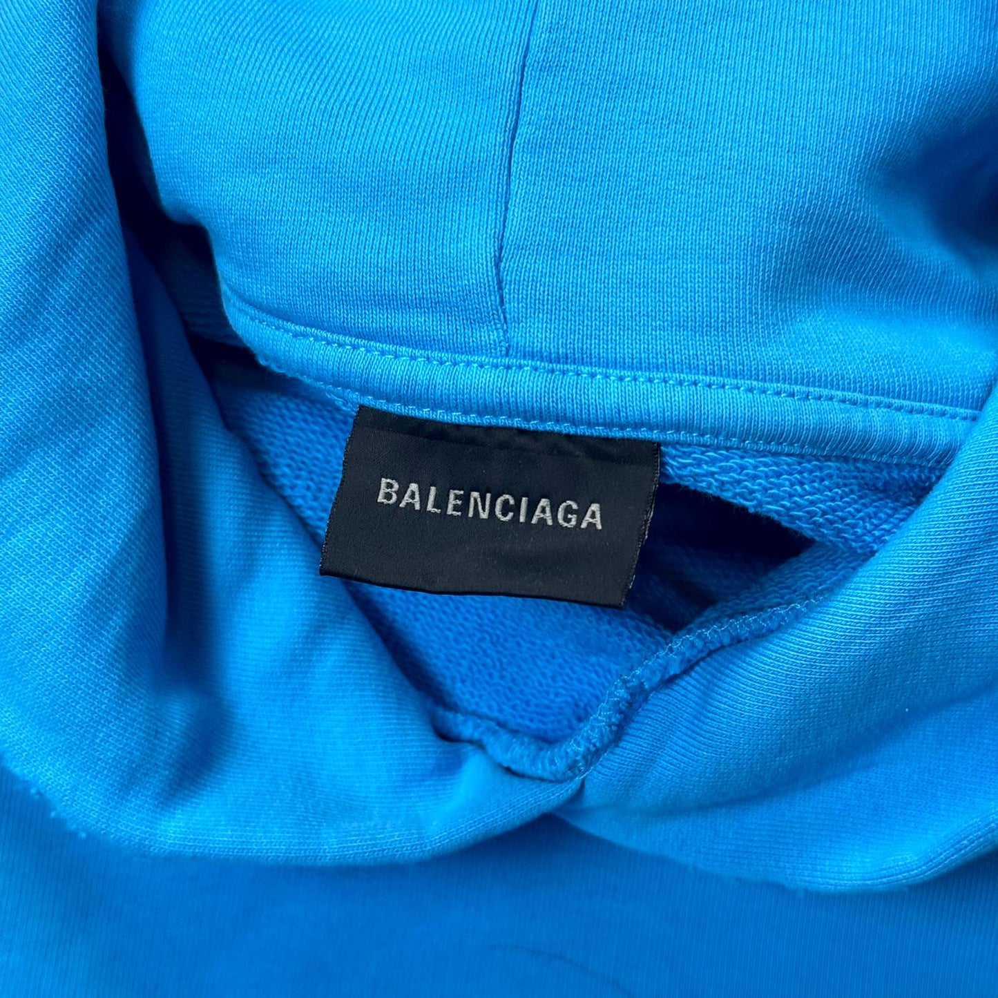 SS23 Balenciaga Blue Distressed Campaign Hoodie
