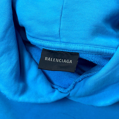 SS23 Balenciaga Blue Distressed Campaign Hoodie