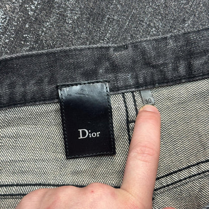 AW05 Dior Homme Black Luster Wax Denim