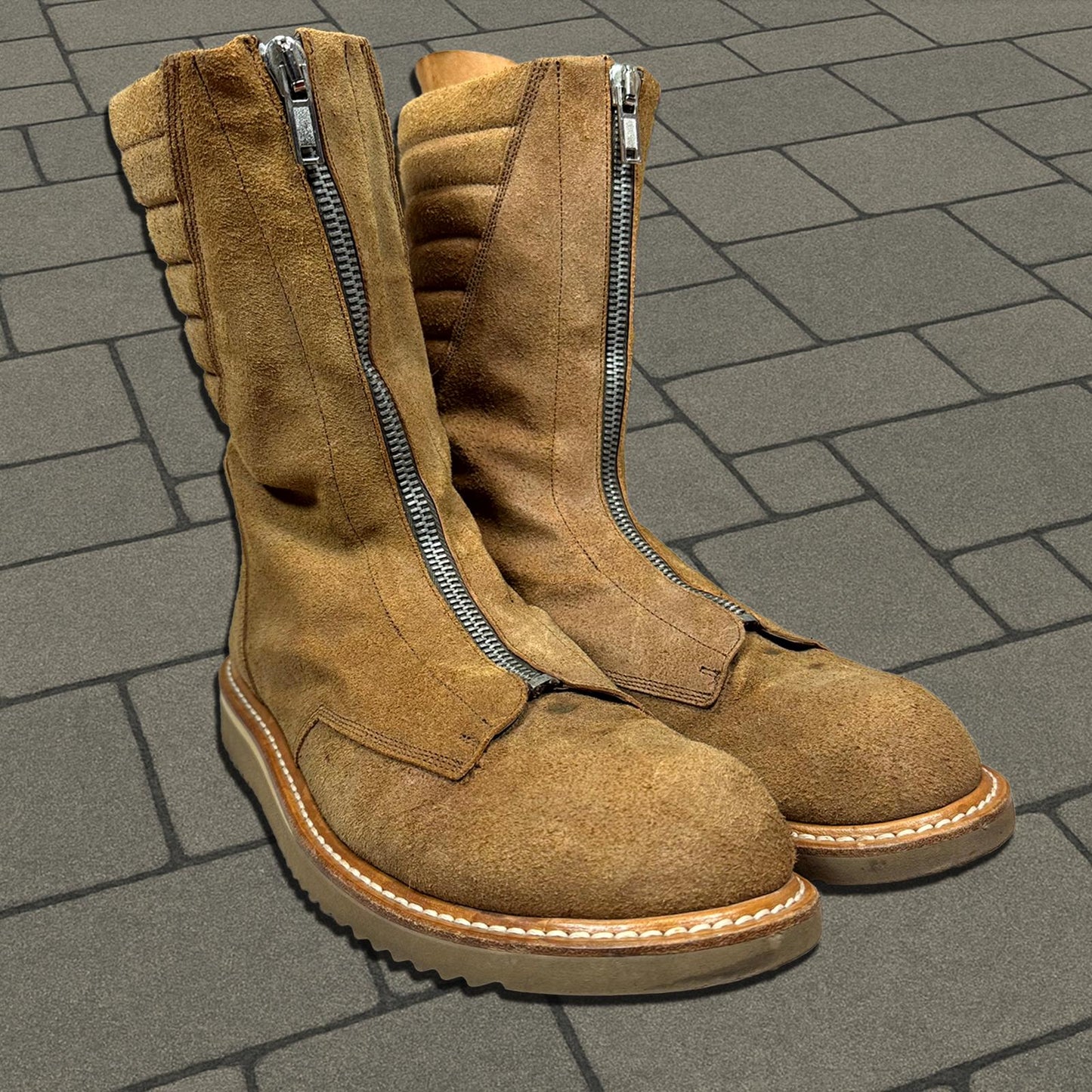 FW11 Rick Owens 'Limo' Brown Mohawk Boots