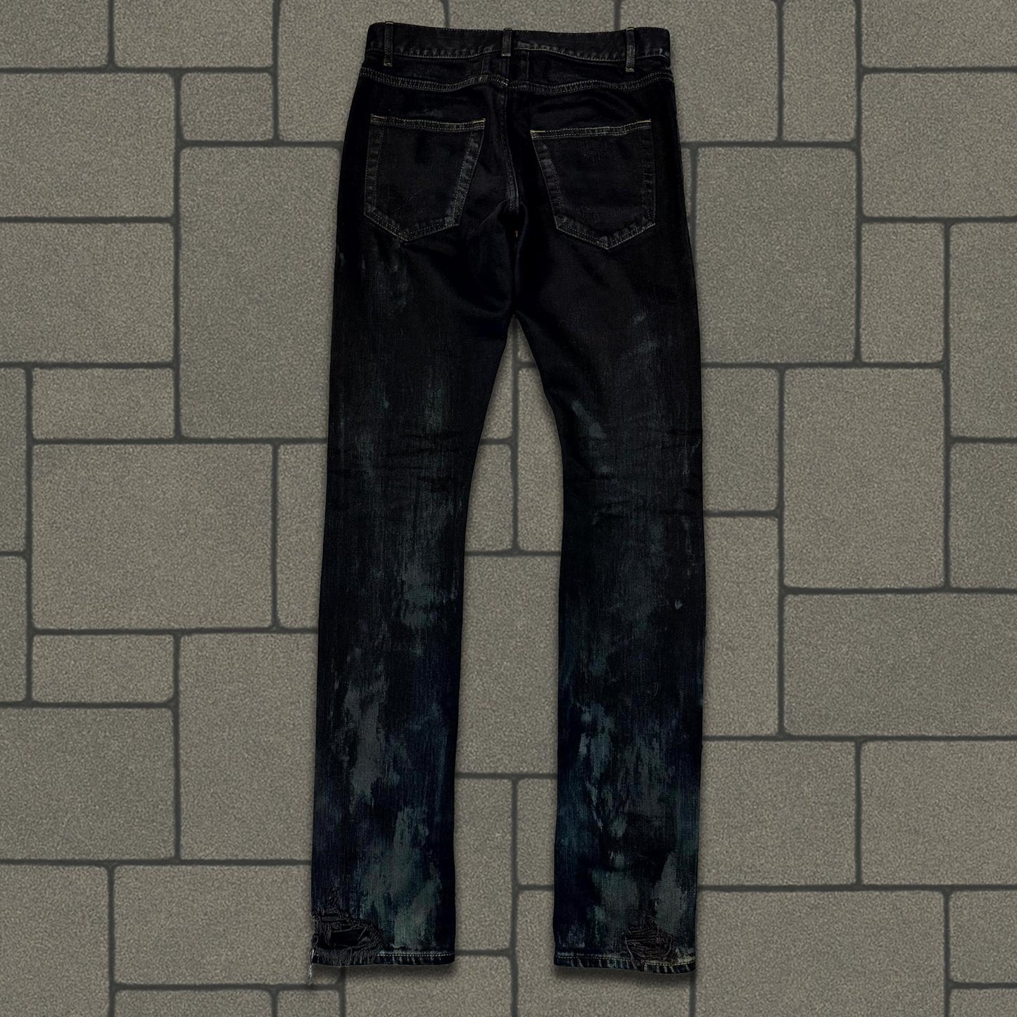 FW14 Saint Laurent Paris Oil Crash Denim