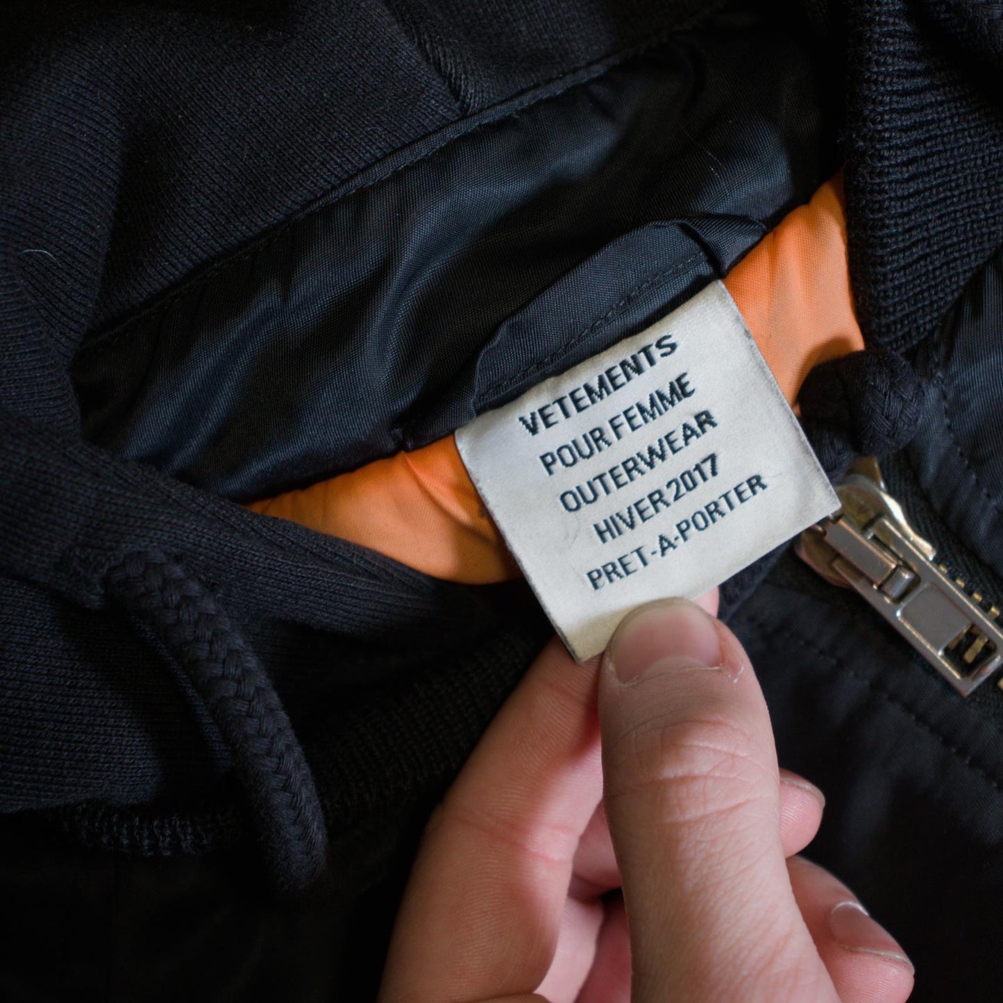 AW17 Vetements ‘Total Fucking Darkness’ Femme Bomber Jacket