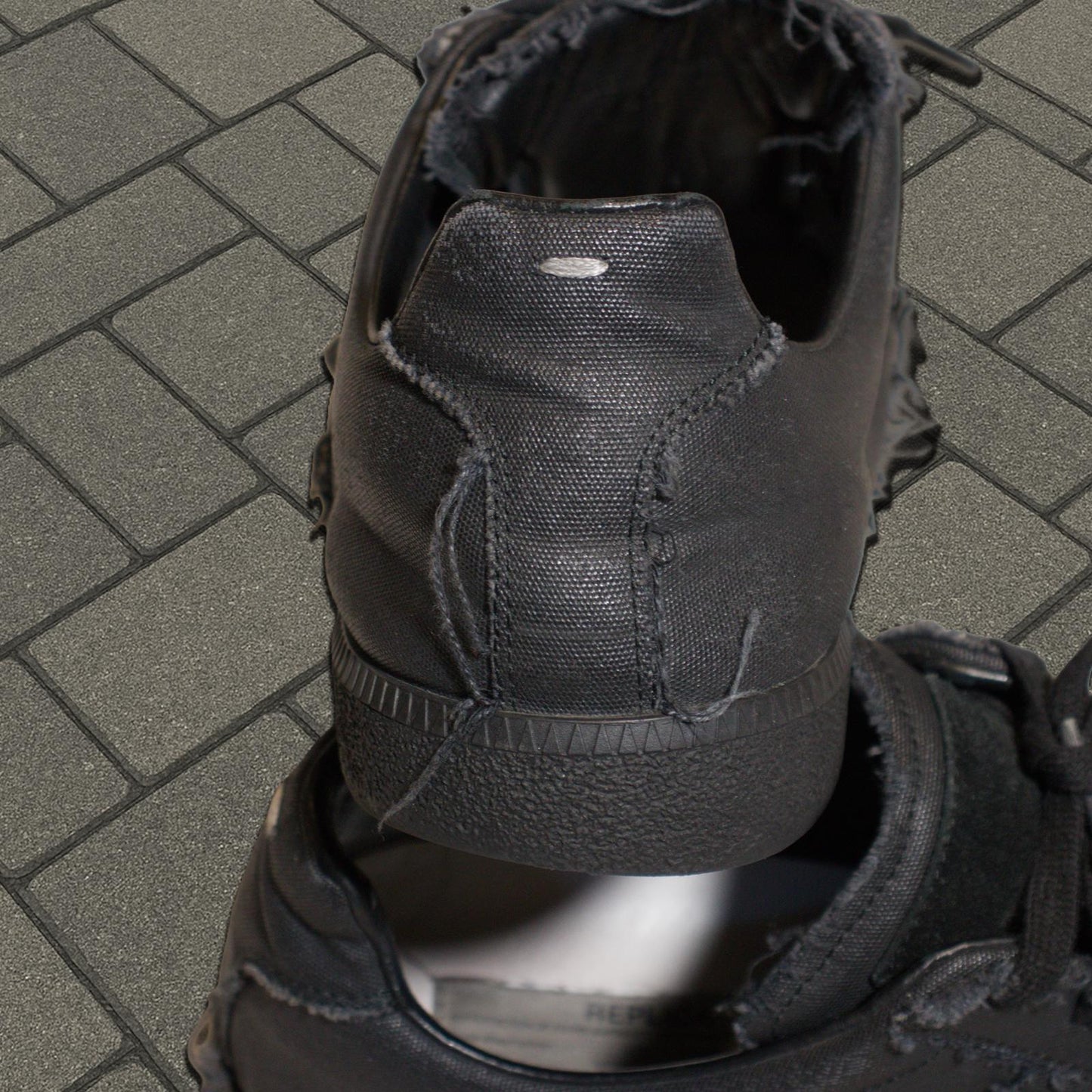 Maison Margiela Black Waxed Gat Sneaker