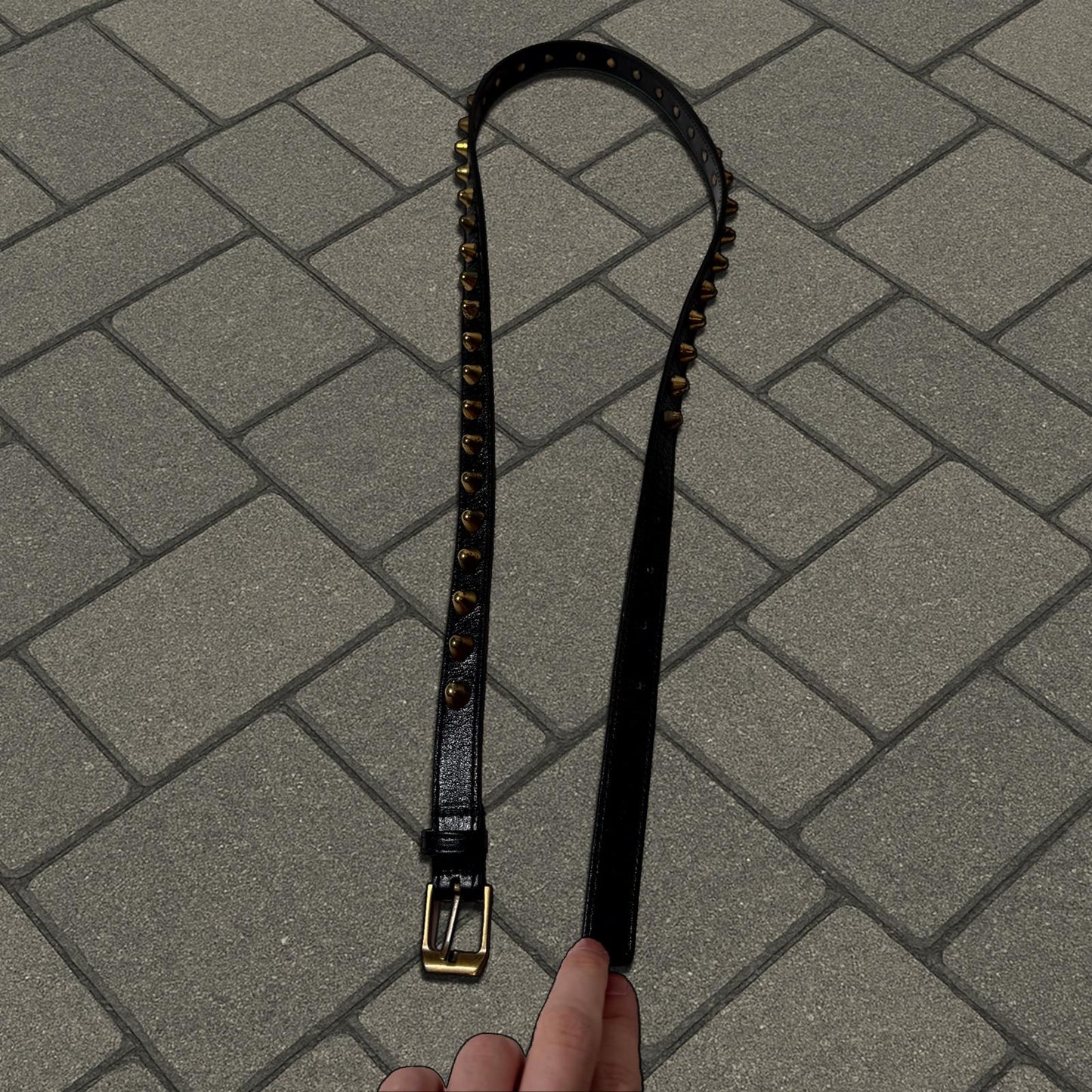 FW13 Saint Laurent Paris Gold Stud Belt