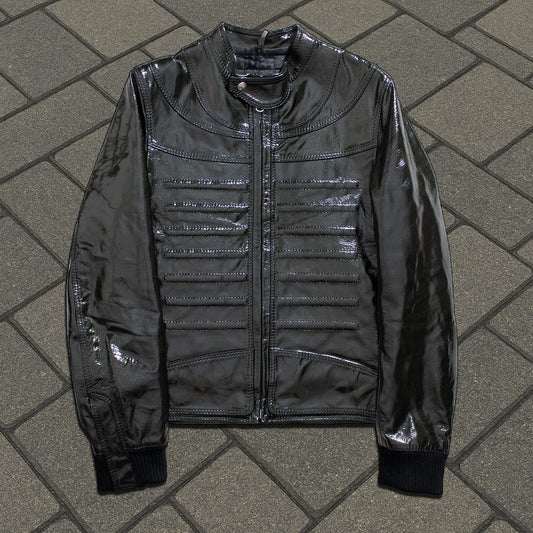 AW08 Dior Homme Patent Leather Napoleon Jacket