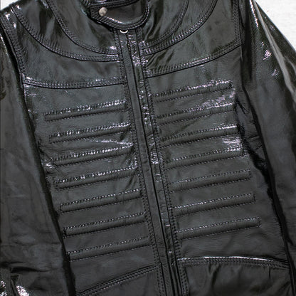 AW08 Dior Homme Patent Leather Napoleon Jacket