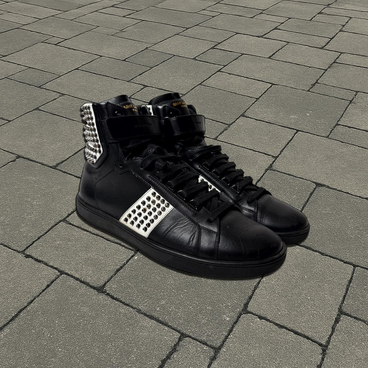 Saint Laurent Paris Studded Sneakers