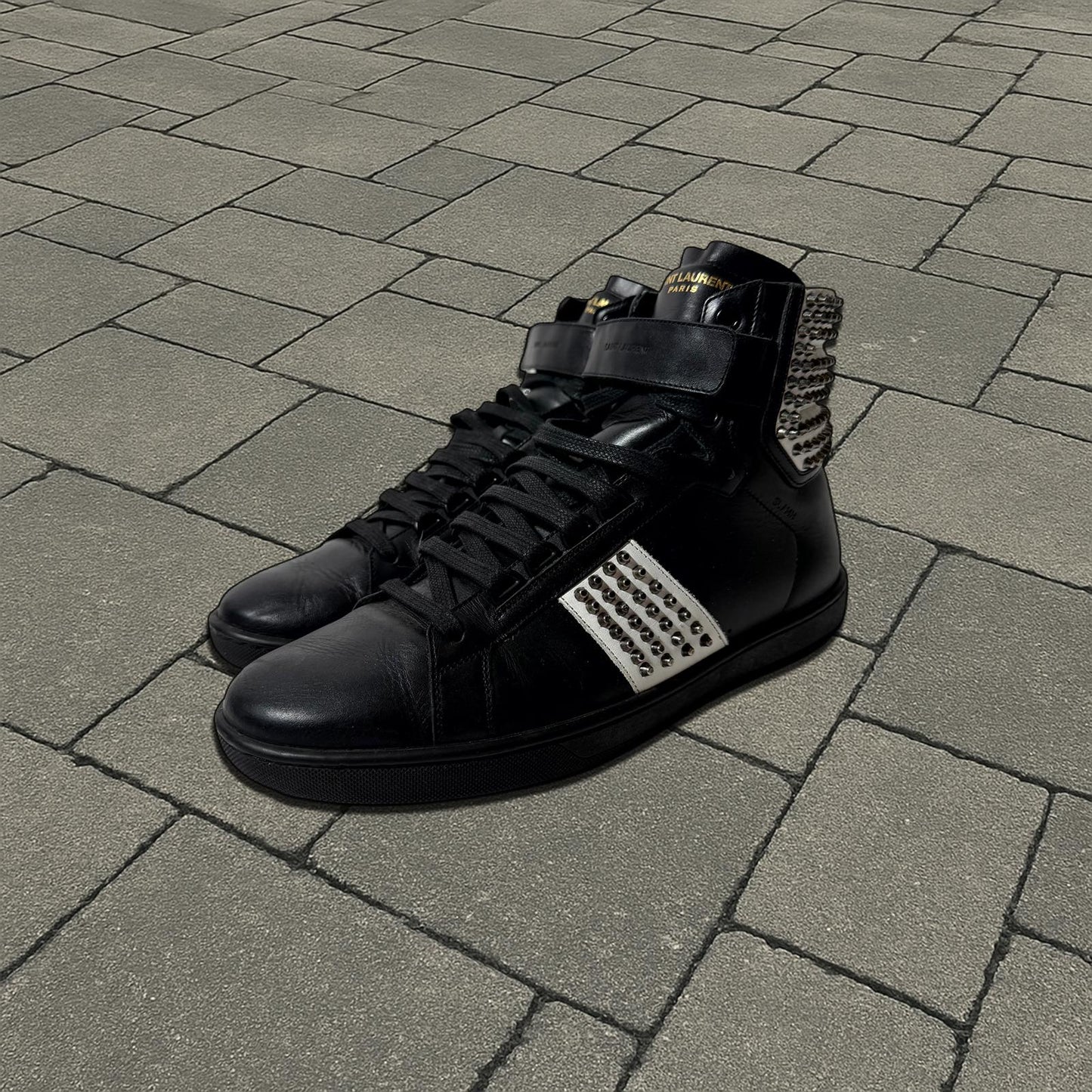 Saint Laurent Paris Studded Sneakers