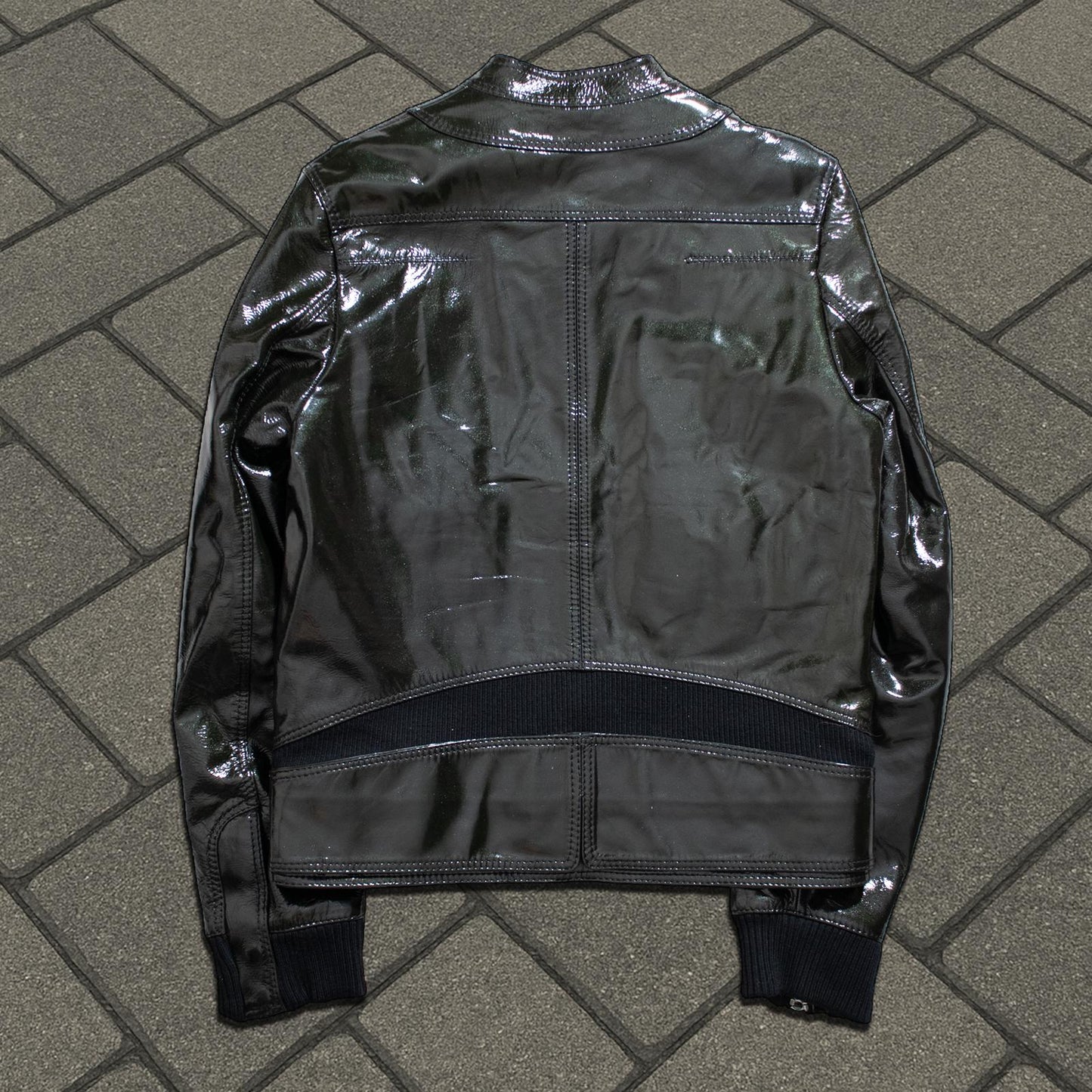 AW08 Dior Homme Patent Leather Napoleon Jacket