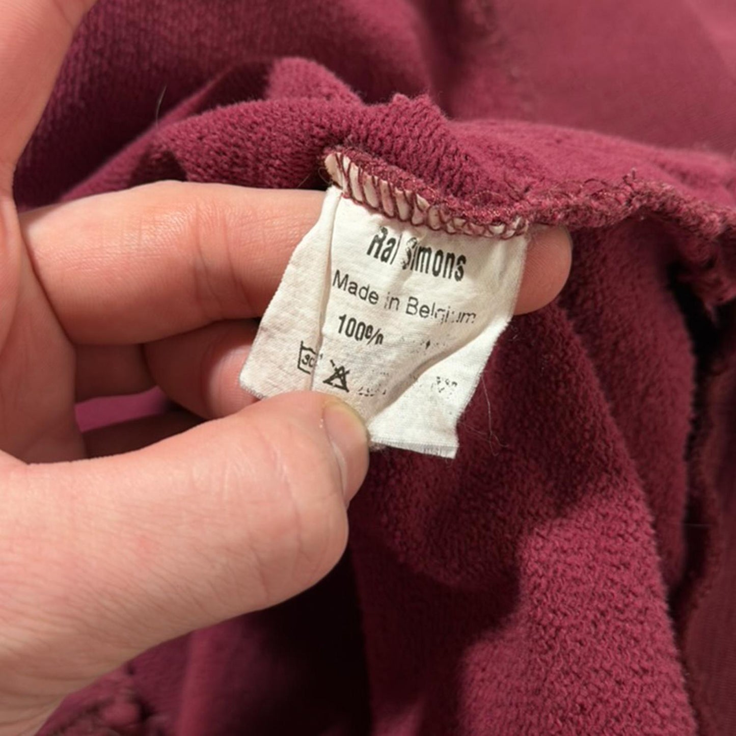 AW02 Raf Simons Red Virginia Creeper Roots Hoodie