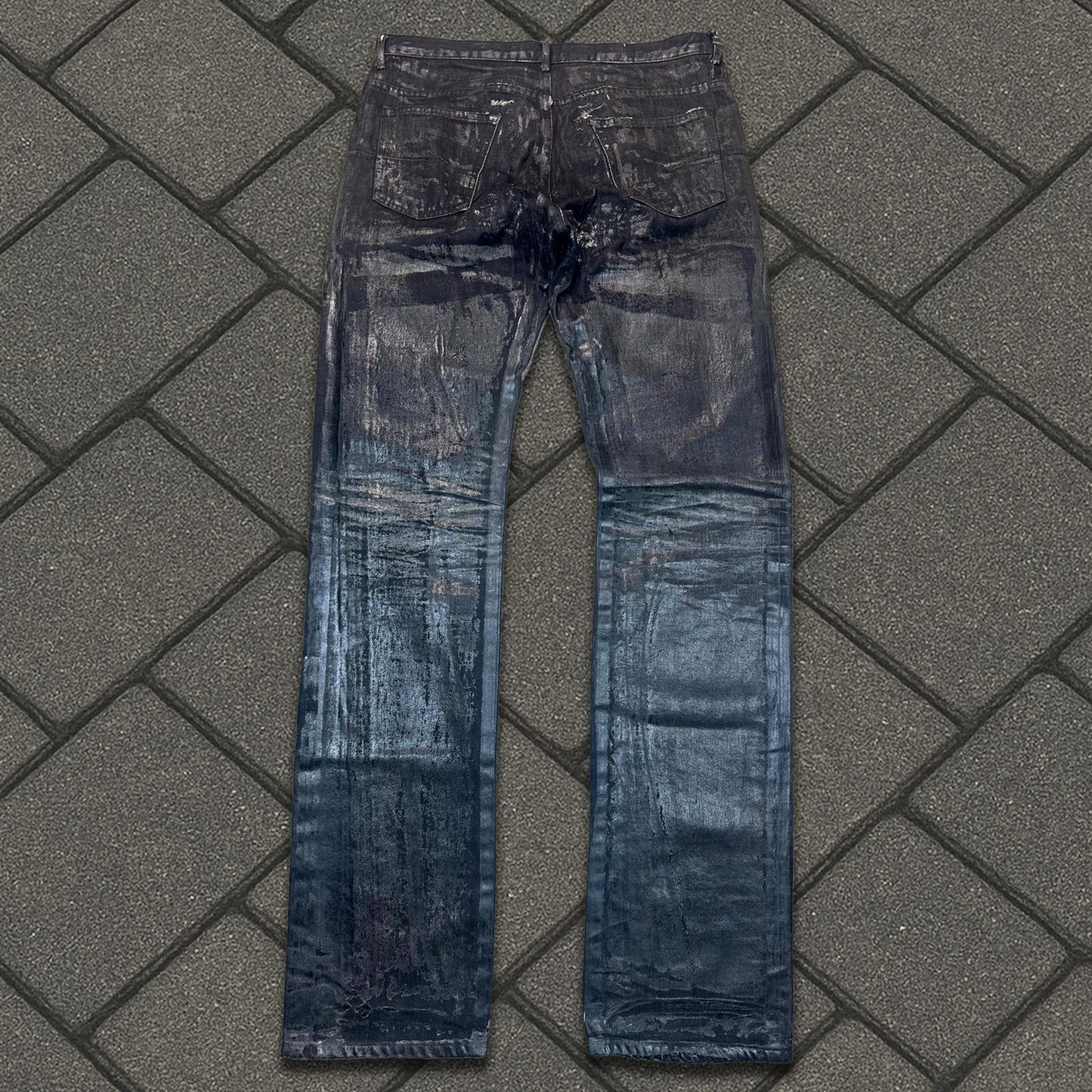 AW03 Dior Homme Black Waxed Luster Denim