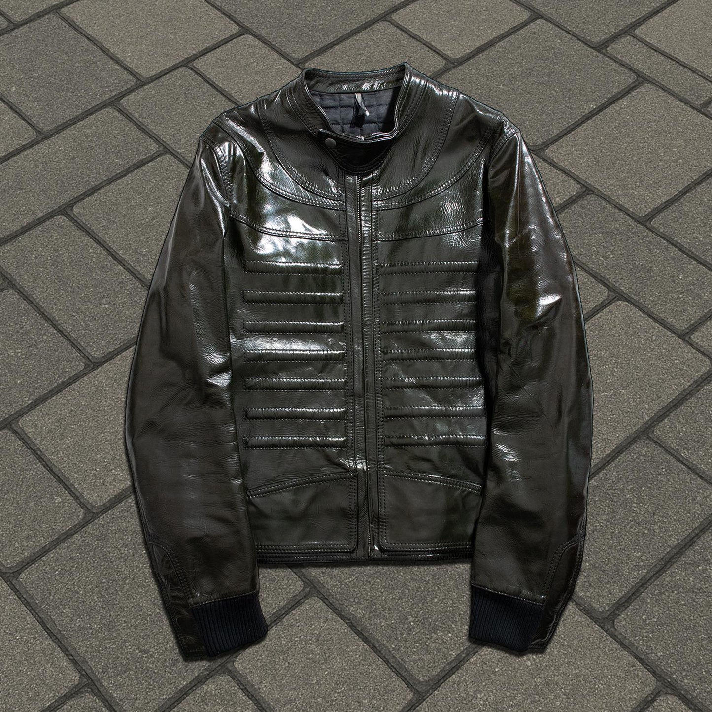 AW08 Dior Homme Patent Leather Napoleon Jacket